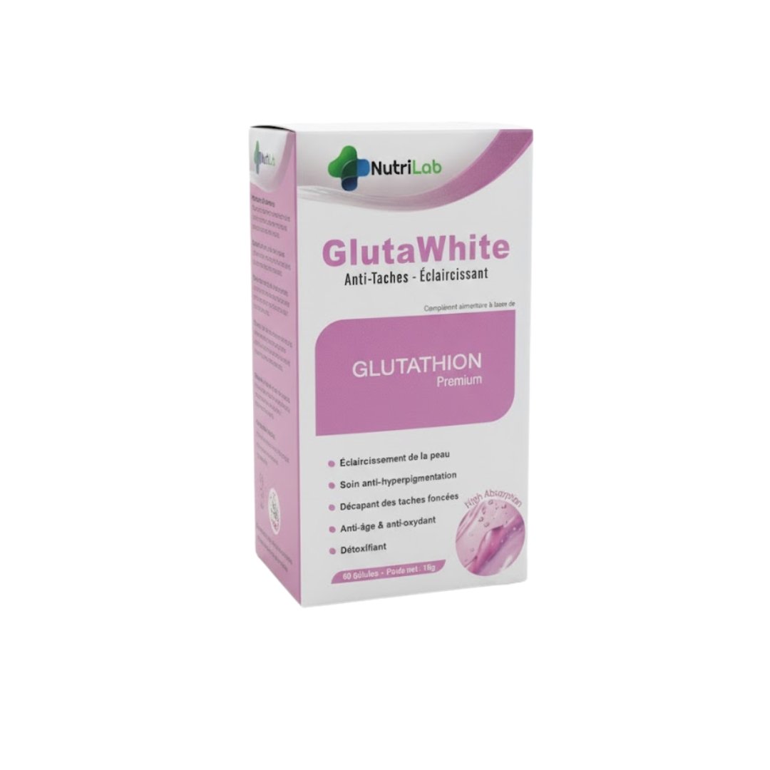 glutathion maroc Nutrilab GlutaWhite Anti-Taches 60 Gelules — Parapharmacie Tanger Quantity:5 Vials Box cuba theranaturals reduced l-glutathione how